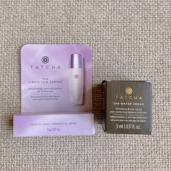 NWT Tatcha | The Liquid Silk Canvas & The Water Cream (Deluxe Samples) - Picture 1 of 3